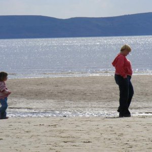 Me and Leah beachcombing