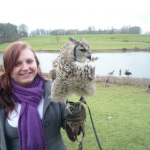 Me and Ozzy the African Eagle Owl