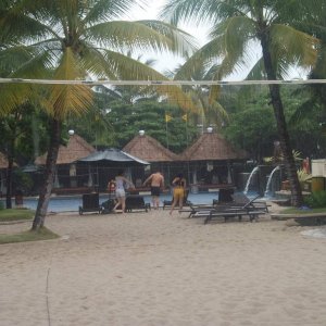 sand island.  Kids had afternoon games.