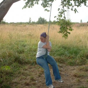 Just a dork, swingin' in the trees (England).