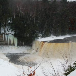 Upper Tehquamenon falls (the lower falls were snowed in).