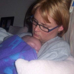 Newborn Alexander and Mummy - very tired!