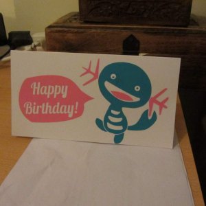 Wooper axolotl card from my sister :)