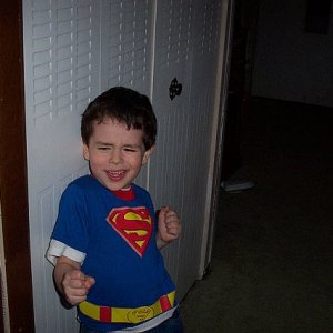 Ethan, My 5 year old Rock star/superman!