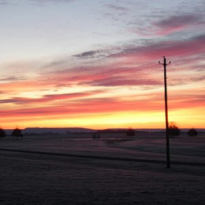 Sunrise over my little patch of cow pasture