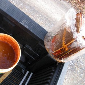 It might could be cold when your bucket of bleach water freezes...