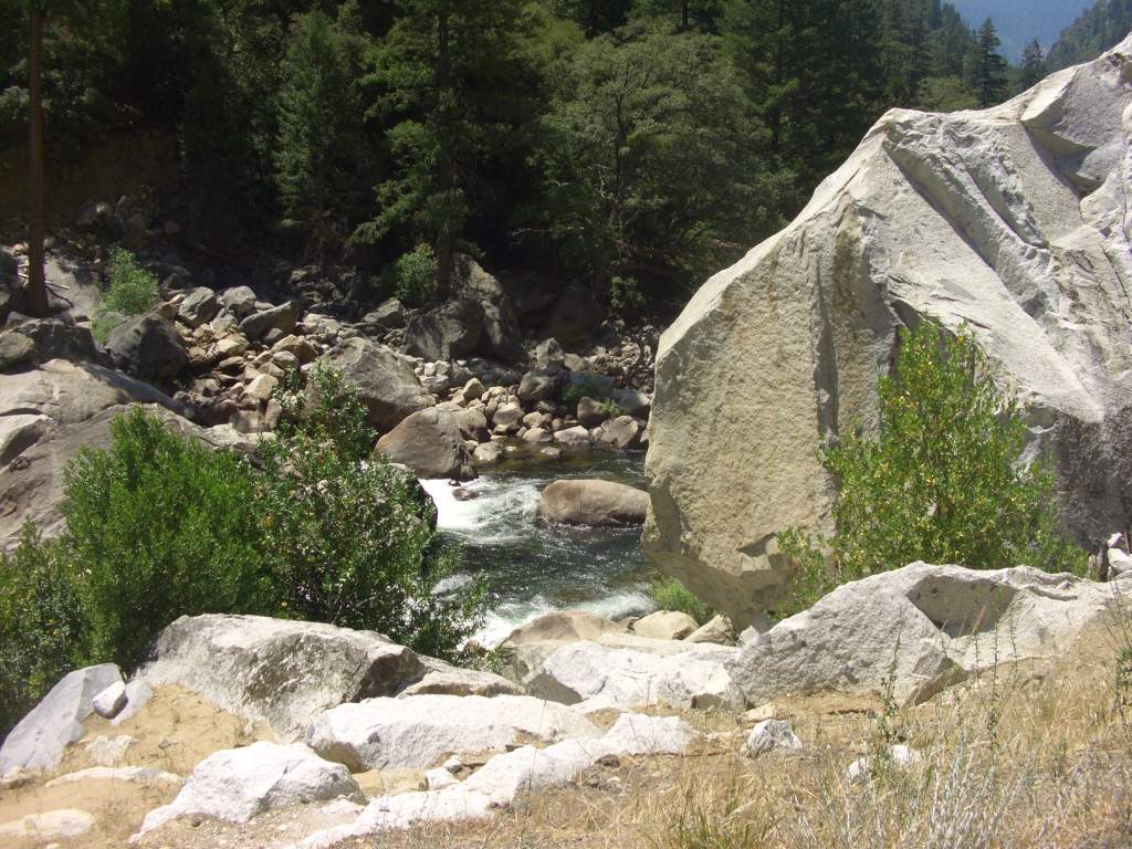 A rapid right outside of the official Yosemite National Park.