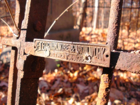 Hargis Cemetery clean up day. This gate made it all the way from Detroit to Southern Illinois!