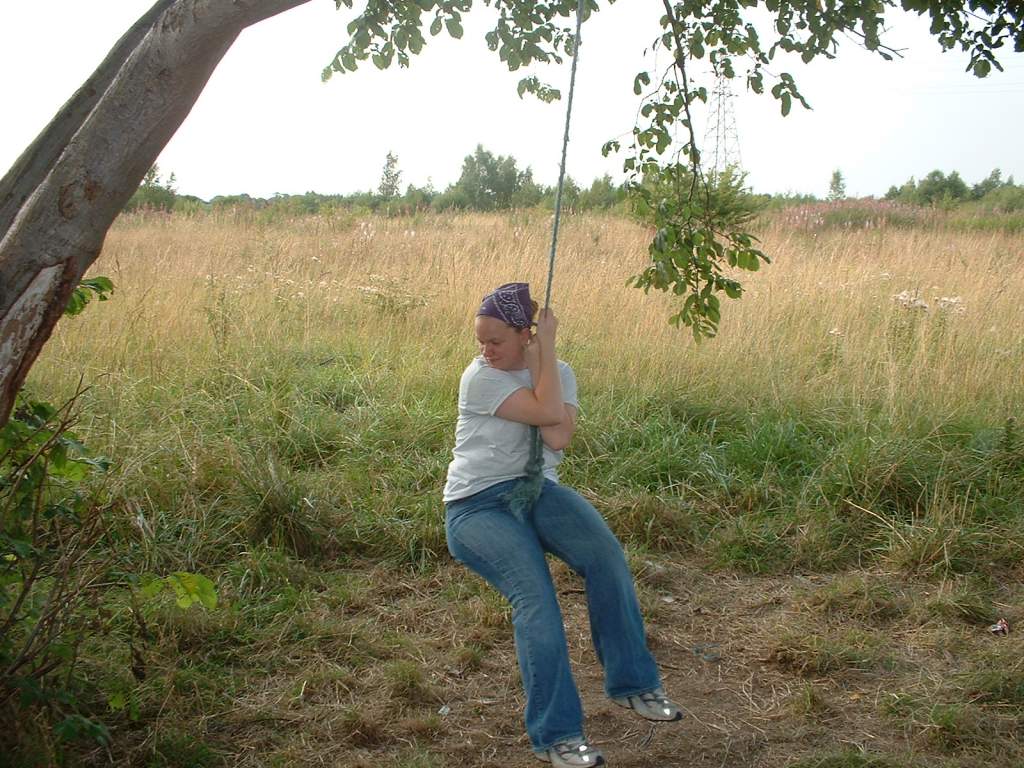 Just a dork, swingin' in the trees (England).