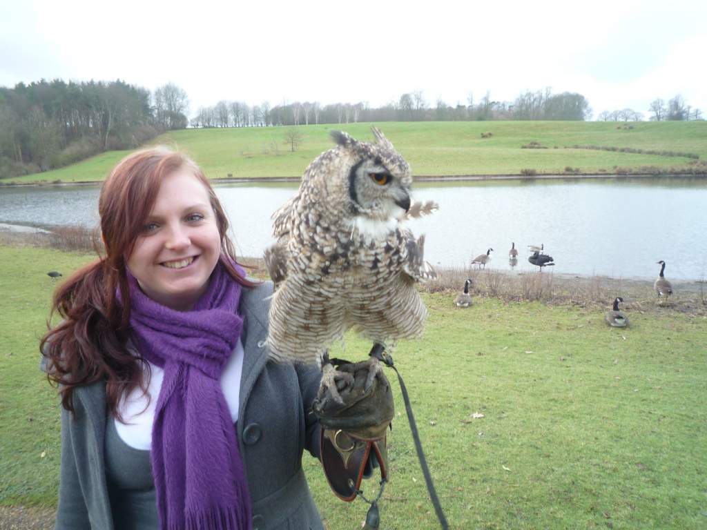 Me and Ozzy the African Eagle Owl