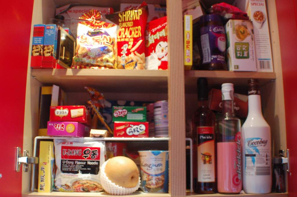 My food cupboard. or 'junk' there is something healthy in there, lots of special K ;D