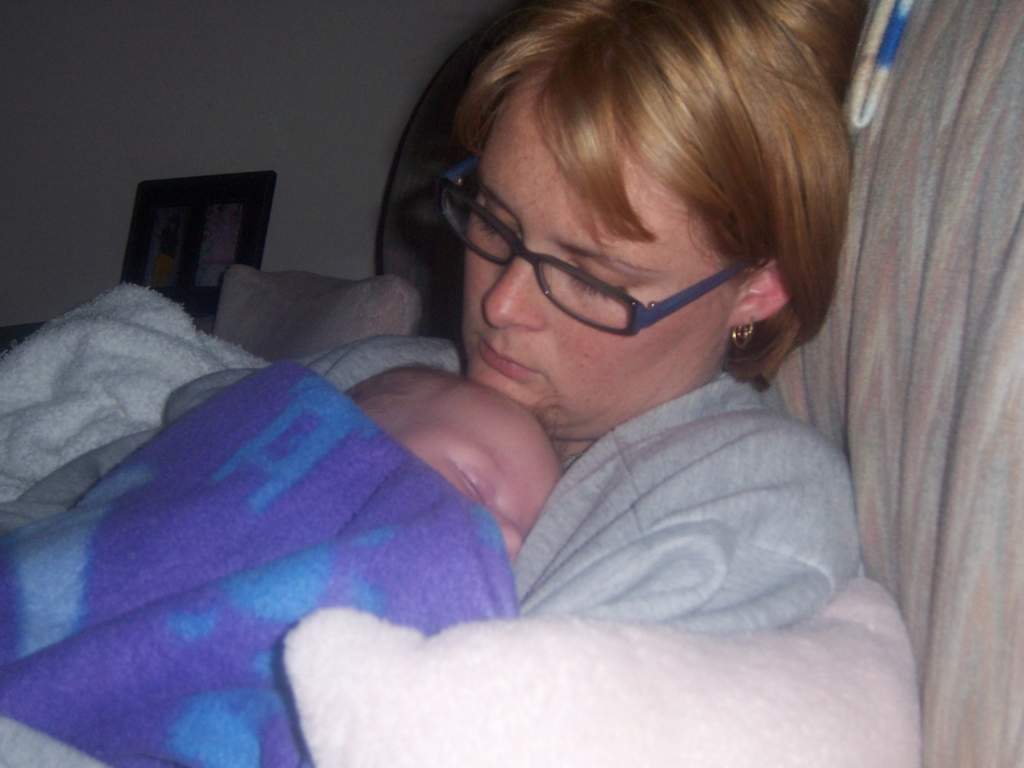 Newborn Alexander and Mummy - very tired!