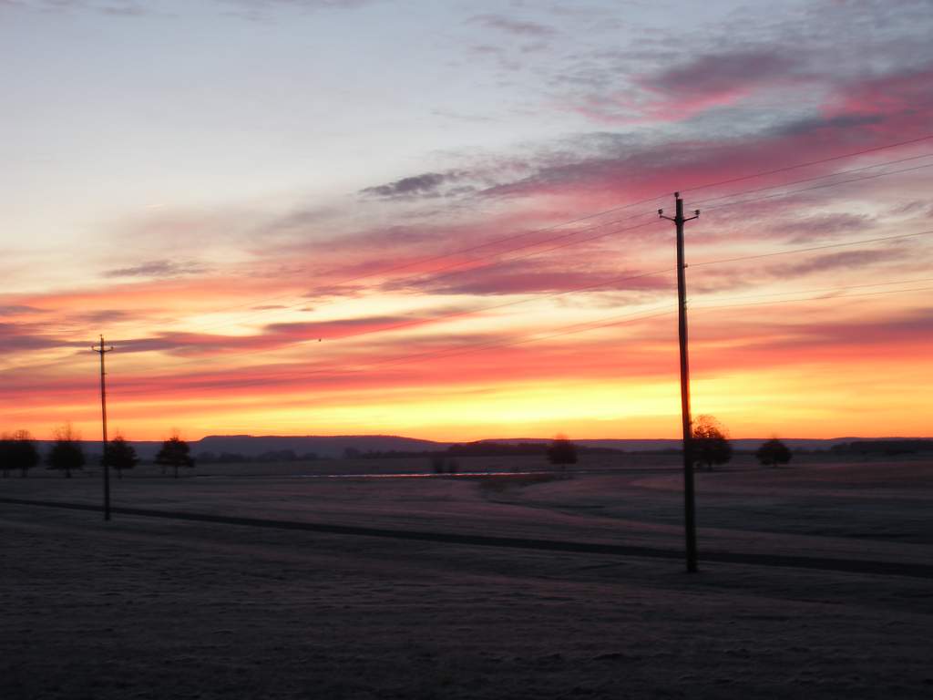 Sunrise over my little patch of cow pasture