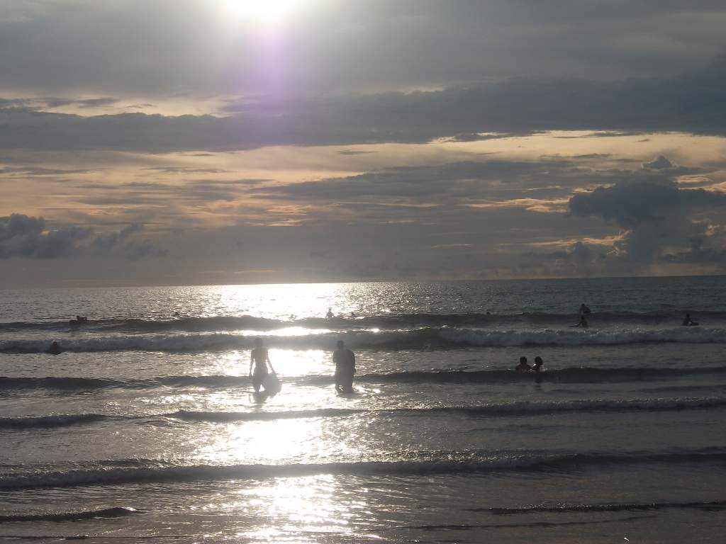 sunset at kuta beach