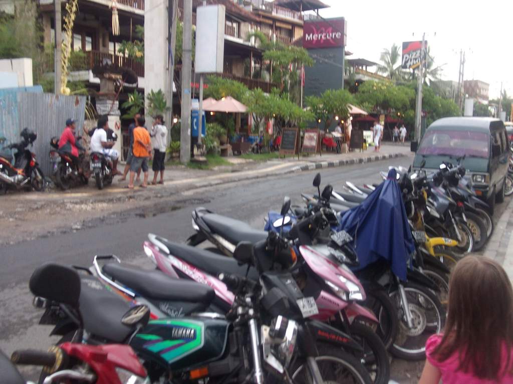 the main street of kuta.